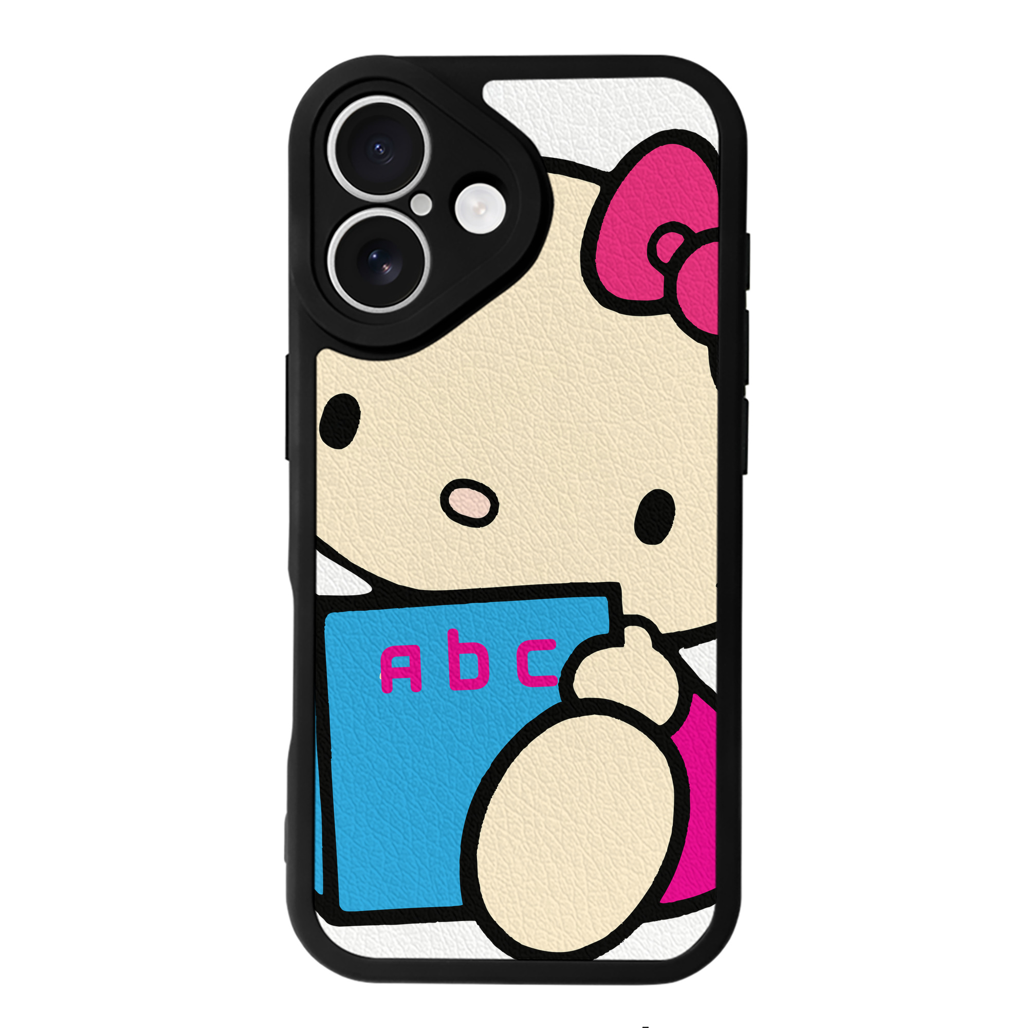 （画像用） Hello Kitty ハローキティ 【iPhone 16シリーズ対応】シリコンスマホケース（レザー調） 材質：シリコン